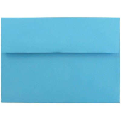 JAM Paper A7 Colored Invitation Envelopes, 5.25 x 7.25, Blue Recycled, 50/Pack (54093I)