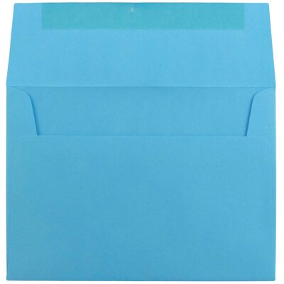 JAM Paper A7 Colored Invitation Envelopes, 5.25 x 7.25, Blue Recycled, 25/Pack (54093)