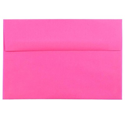 JAM Paper A8 Colored Invitation Envelopes, 5.5 x 8.125, Ultra Fuchsia Pink, 25/Pack (58447)