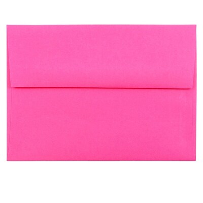 JAM Paper A6 Colored Invitation Envelopes, 4.75 x 6.5, Ultra Fuchsia Pink, 50/Pack (60574I)