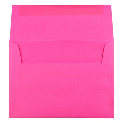 JAM Paper A6 Colored Invitation Envelopes, 4.75 x 6.5, Ultra Fuchsia Pink, 50/Pack (60574I)