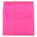 JAM Paper® A6 Colored Invitation Envelopes, 4.75 x 6.5, Ultra Fuchsia Pink, 50/Pack (60574I)