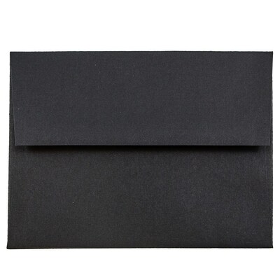 JAM Paper A2 Invitation Envelopes, 4.375 x 5.75, Black Linen, 50/Pack (64345I)