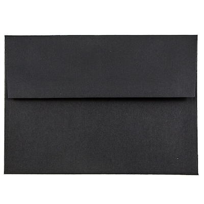 JAM Paper A6 Invitation Envelopes, 4.75 x 6.5, Black Linen, 50/Pack (68999I)