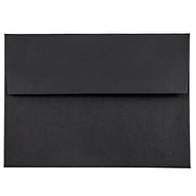 JAM Paper A6 Invitation Envelopes, 4.75 x 6.5, Black Linen, 25/Pack (68999)