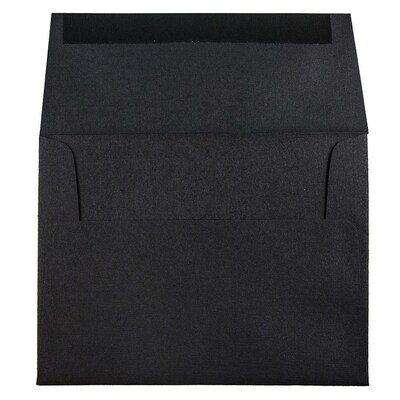 JAM Paper® A6 Invitation Envelopes, 4.75 x 6.5, Black Linen, Bulk 250/Box (68999H)