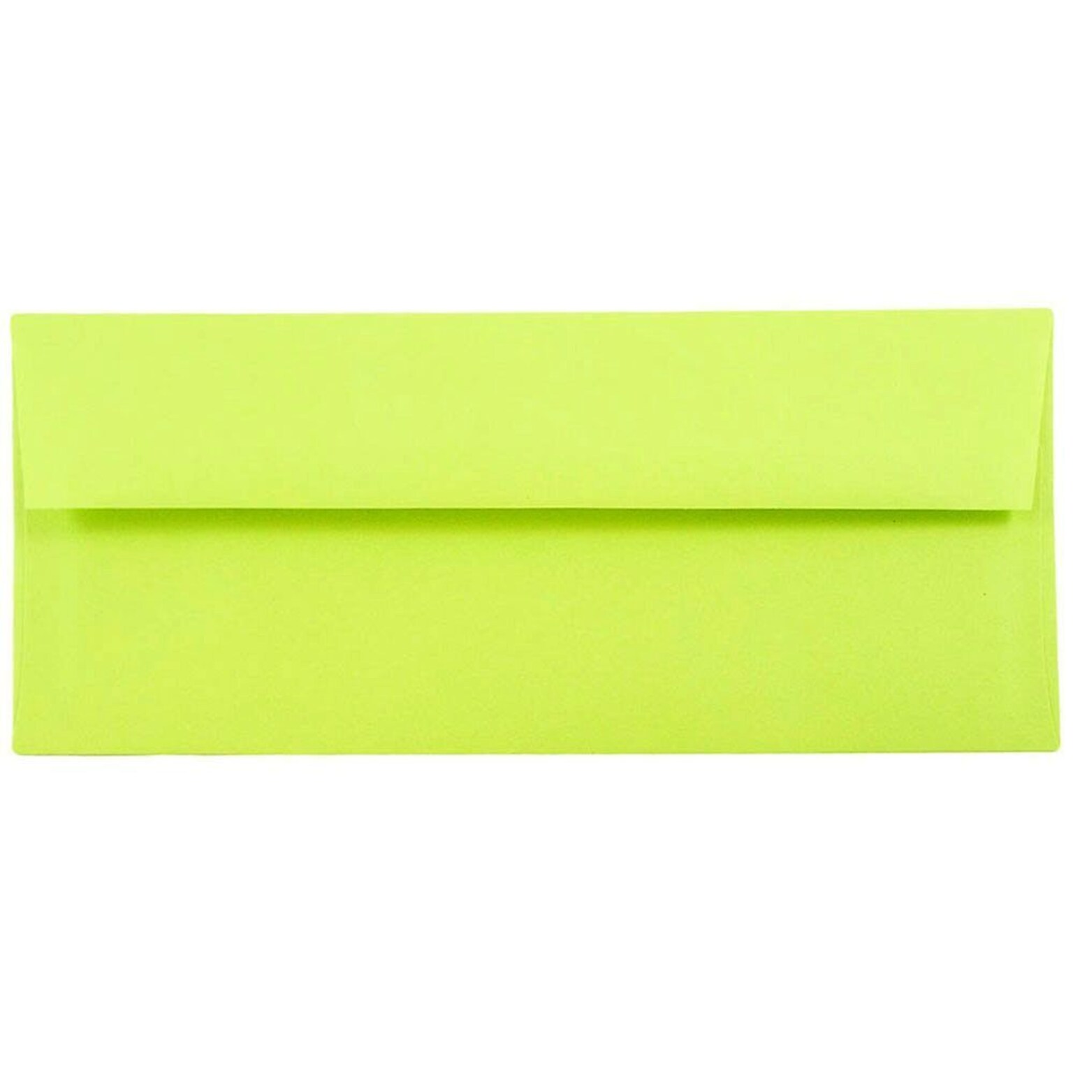 JAM Paper #10 Business Envelope, 4 1/8 x 9 1/2, Lime Green, 25/Pack (71091)