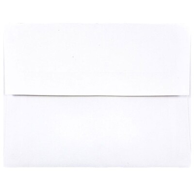 JAM Paper A2 Foil Lined Invitation Envelopes, 4.375 x 5.75, White with Red Foil, 50/Pack (72158I)