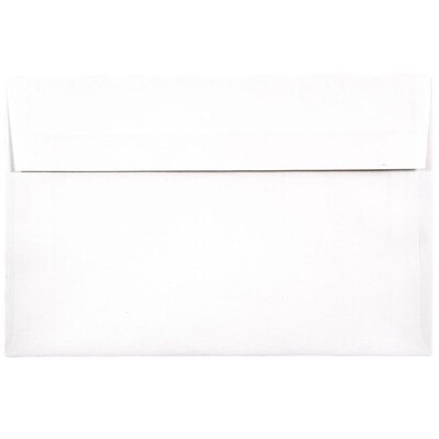 JAM Paper A9 Foil Lined Invitation Envelopes, 5.75 x 8.75, White with Red Foil, Bulk 250/Box (76798H)