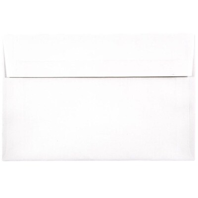 JAM Paper A9 Foil Lined Invitation Envelopes, 5.75 x 8.75, White with Red Foil, 25/Pack (76798)