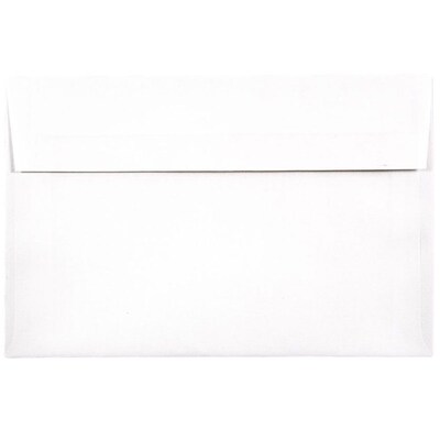 JAM Paper A9 Foil Lined Invitation Envelopes, 5.75 x 8.75, White with Red Foil, 25/Pack (76798)