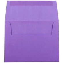 JAM Paper® A2 Colored Invitation Envelopes, 4.375 x 5.75, Violet Purple Recycled, 25/Pack (80252)