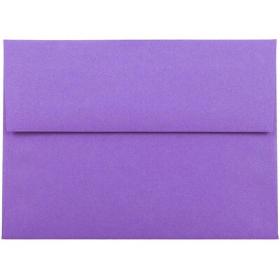 JAM Paper® A6 Colored Invitation Envelopes, 4.75 x 6.5, Violet Purple Recycled, 25/Pack (80260)