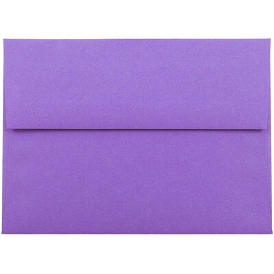 JAM Paper® A6 Colored Invitation Envelopes, 4.75 x 6.5, Violet Purple Recycled, 25/Pack (80260)