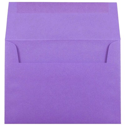 JAM Paper® A6 Colored Invitation Envelopes, 4.75 x 6.5, Violet Purple Recycled, 25/Pack (80260)