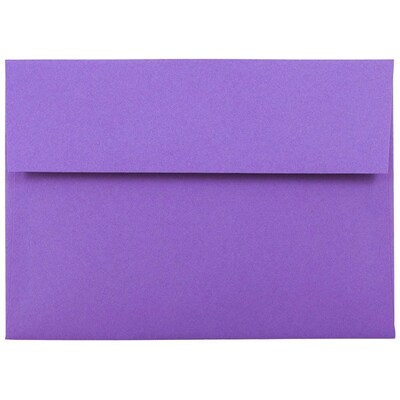 JAM Paper A7 Colored Invitation Envelopes, 5.25 x 7.25, Violet Purple Recycled, Bulk 250/Box (80278H