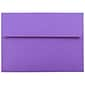 JAM Paper A7 Colored Invitation Envelopes, 5 1/4" x 7 1/4", Violet Purple Recycled, 50/Pack (80278I)