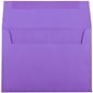JAM Paper A7 Colored Invitation Envelopes, 5 1/4" x 7 1/4", Violet Purple Recycled, 50/Pack (80278I)