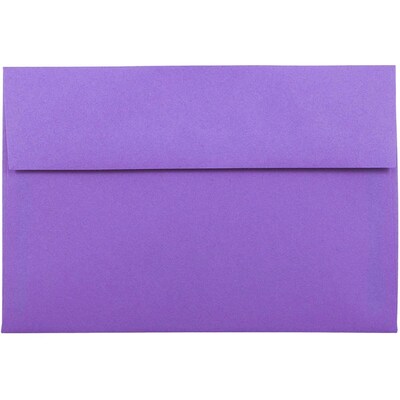 JAM Paper A8 Colored Invitation Envelopes, 5.5 x 8.125, Violet Purple Recycled, 25/Pack (80286)