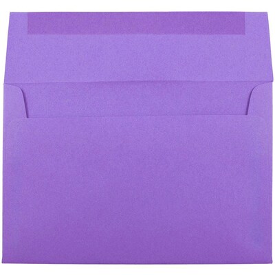 JAM Paper A8 Colored Invitation Envelopes, 5.5 x 8.125, Violet Purple Recycled, 25/Pack (80286)