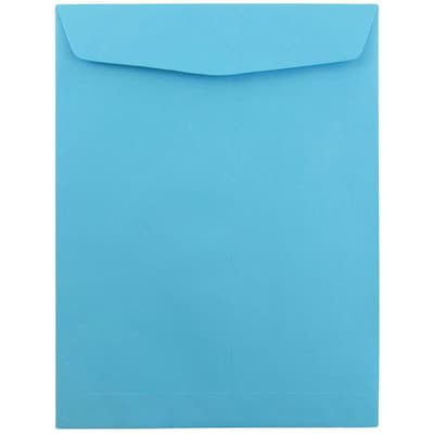 JAM Paper Open End Catalog Envelope, 9 x 12, Blue, 50/Pack (80386I) | Quill