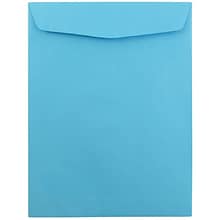 JAM Paper Open End Catalog Envelope, 9 x 12, Blue, 50/Pack (80386I)