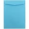 JAM Paper Open End Catalog Envelope, 9 x 12, Blue, 100/Box (80386)