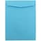 JAM Paper Open End Catalog Envelope, 9 x 12, Blue, 50/Pack (80386I)