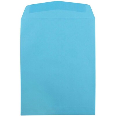 JAM Paper 9 x 12 Open End Catalog Colored Envelopes, Blue Recycled, 10/Pack (80386B)