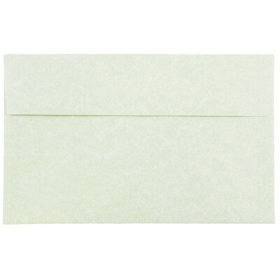 JAM Paper® A10 Parchment Invitation Envelopes, 6 x 9.5, Green Recycled, 50/Pack (82143I)