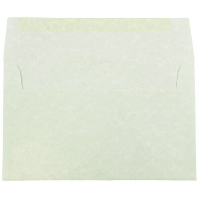 JAM Paper® A10 Parchment Invitation Envelopes, 6 x 9.5, Green Recycled, 50/Pack (82143I)