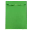 JAM Paper Open End Clasp #13 Catalog Envelope, 10 x 13, Green, 100/Box (87519)