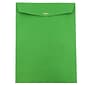 JAM Paper 10" x 13" Open End Catalog Colored Envelopes with Clasp Closure, Green Recycled, 10/Pack (87519B)