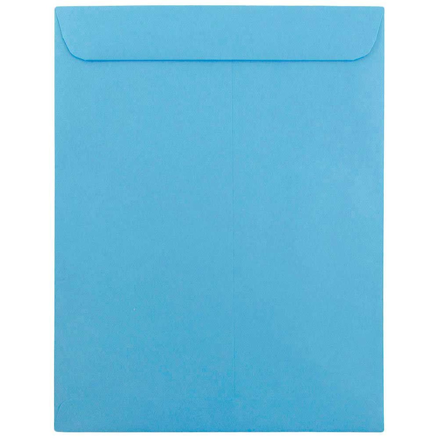 JAM Paper 10 x 13 Open End Catalog Colored Envelopes, Blue Recycled, 10/Pack (87725B)