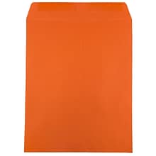 JAM Paper 10 x 13 Open End Catalog Colored Envelopes, Orange Recycled, 10/Pack (87766B)