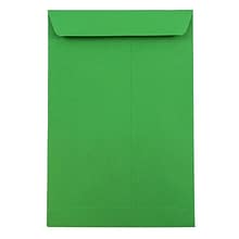 JAM Paper 6 x 9 Open End Catalog Colored Envelopes, Green Recycled, 100/Pack (88103)