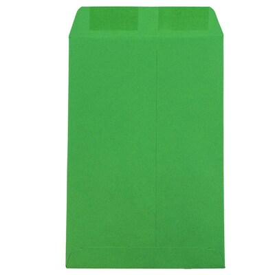JAM Paper 6" x 9" Open End Catalog Colored Envelopes, Green Recycled, 10/Pack (88103B)