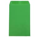 JAM Paper 6 x 9 Open End Catalog Colored Envelopes, Green Recycled, 10/Pack (88103B)