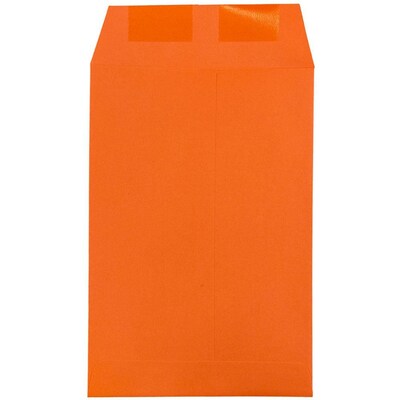 JAM Paper 6 x 9 Open End Catalog Colored Envelopes, Orange Recycled, 10/Pack (88129B)