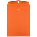 JAM Paper Open End Clasp Catalog Envelope, 9 x 12, Orange, 100/Box (92938)