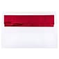 JAM Paper #10 Business Foil Lined Envelopes, 4 1/8 x 9 1/2, White with Red Foil, 25/Pack (95140)