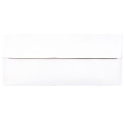 JAM Paper #10 Business Foil Lined Envelopes, 4 1/8" x 9 1/2", White with Red Foil, 25/Pack (95140)