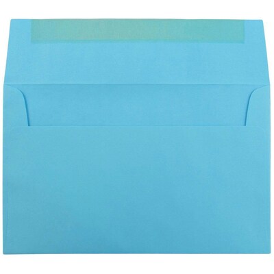 JAM Paper® A10 Colored Invitation Envelopes, 6 x 9.5, Blue Recycled, 50/Pack (95443I)