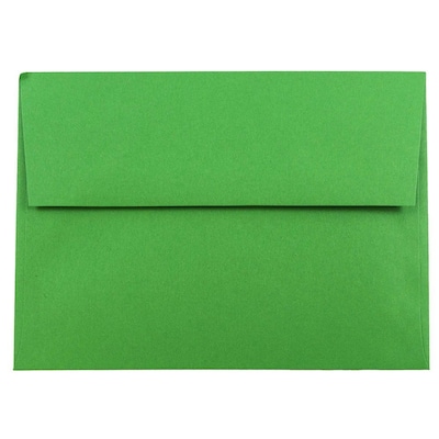 JAM Paper® A7 Colored Invitation Envelopes, 5.25 x 7.25, Green Recycled, 25/Pack (95617)