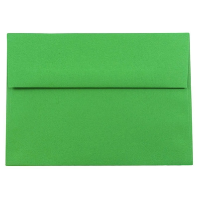 JAM Paper A8 Colored Invitation Envelopes, 5.5 x 8.125, Green Recycled, Bulk 250/Box (95625H)