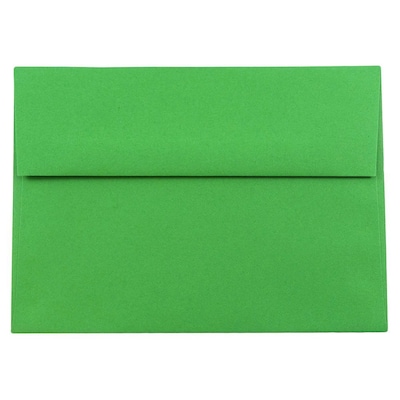 JAM Paper A8 Colored Invitation Envelopes, 5.5 x 8.125, Green Recycled, 25/Pack (95625)