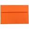 JAM Paper® A7 Colored Invitation Envelopes, 5.25 x 7.25, Orange Recycled, Bulk 250/Box (95666H)