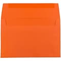 JAM Paper A7 Colored Invitation Envelopes, 5.25 x 7.25, Orange Recycled, 50/Pack (95666I)