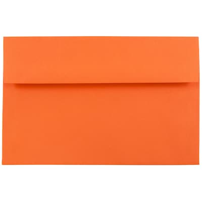 JAM Paper A8 Colored Invitation Envelopes, 5.5 x 8.125, Orange Recycled, 50/Pack (95740I)