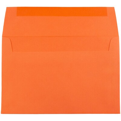 JAM Paper A8 Colored Invitation Envelopes, 5.5 x 8.125, Orange Recycled, 50/Pack (95740I)